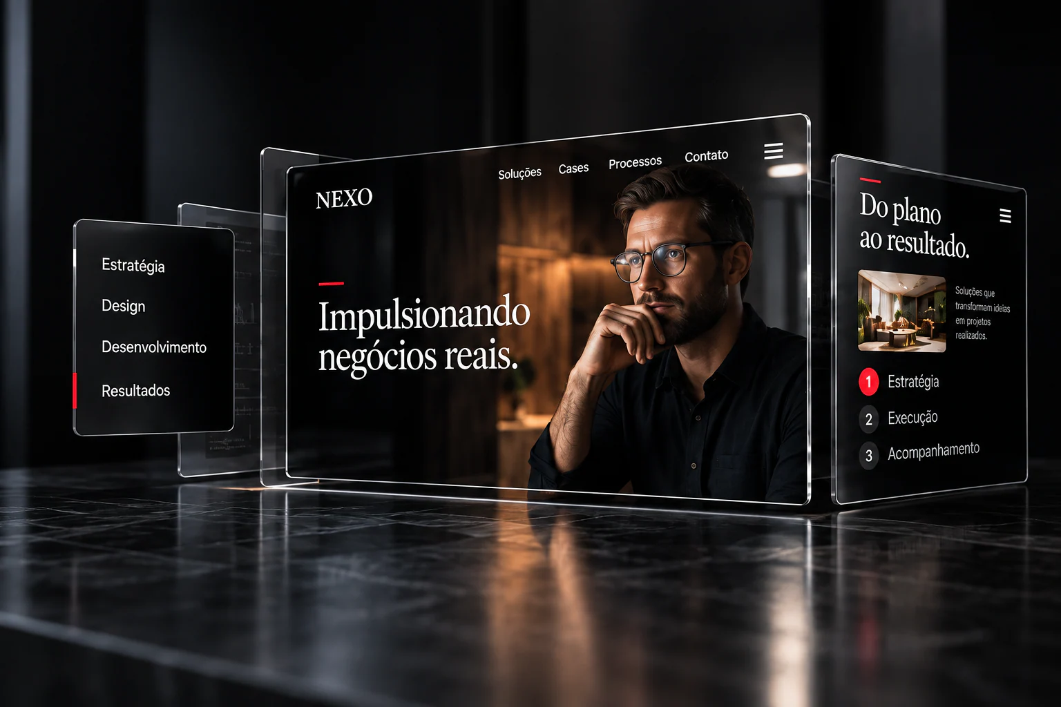 Sites e landing pages: cena ilustrativa