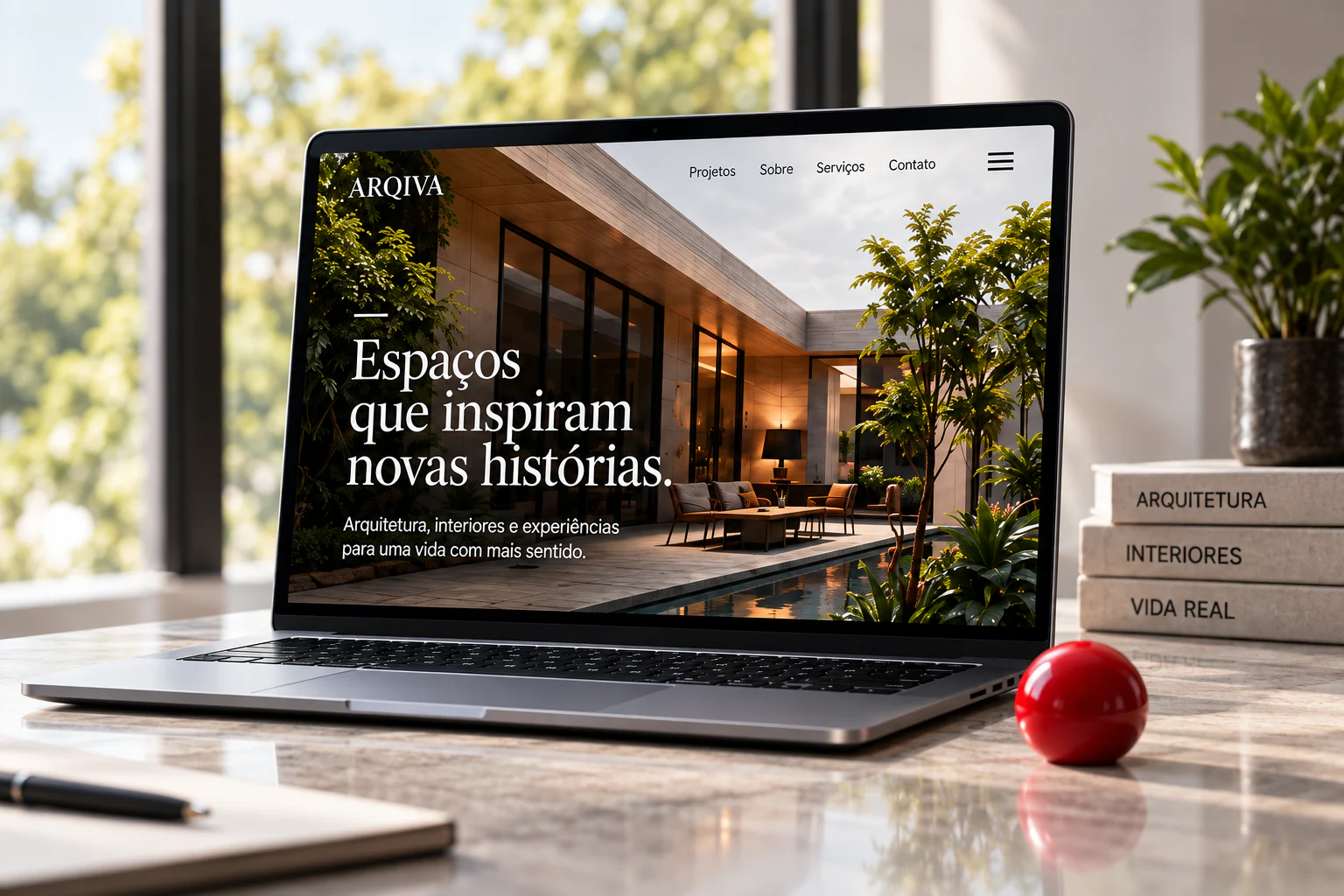 Sites e landing pages: cena ilustrativa