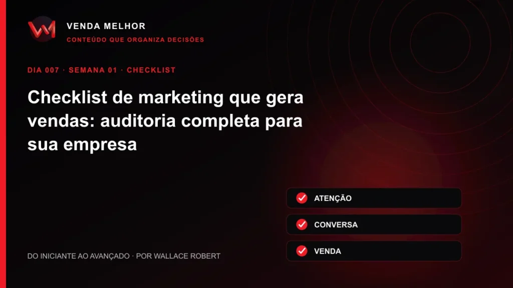 Diagrama editorial sobre marketing que gera vendas: atenção, conversa, venda