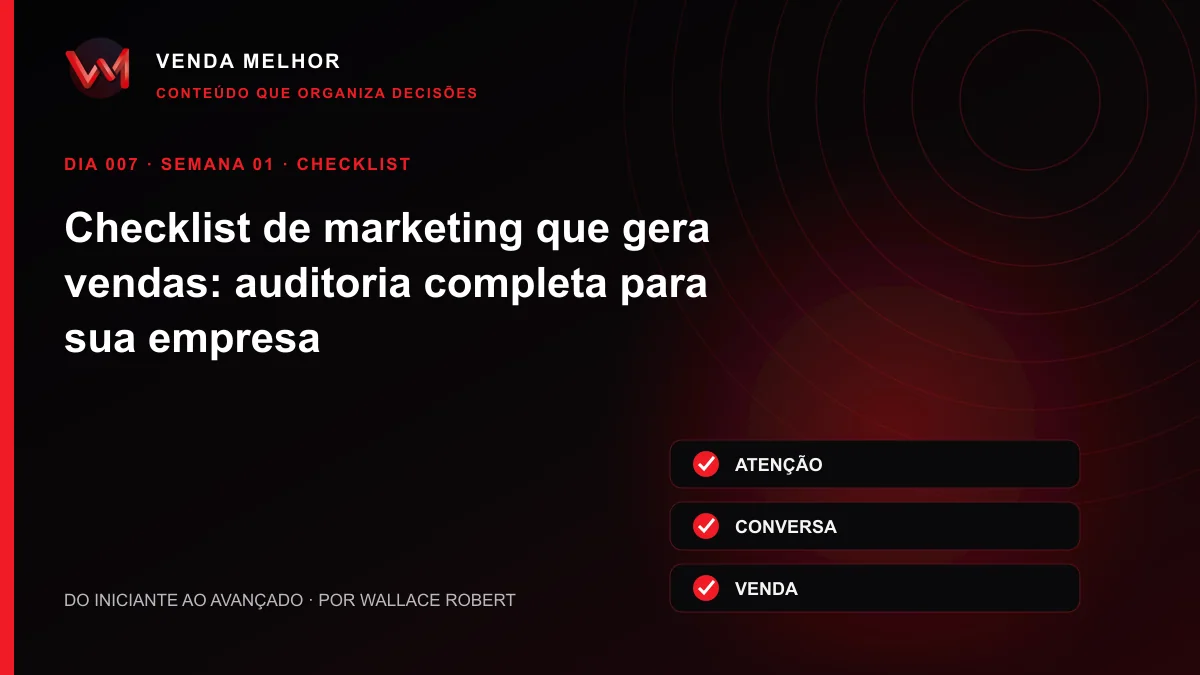 Diagrama editorial sobre marketing que gera vendas: atenção, conversa, venda