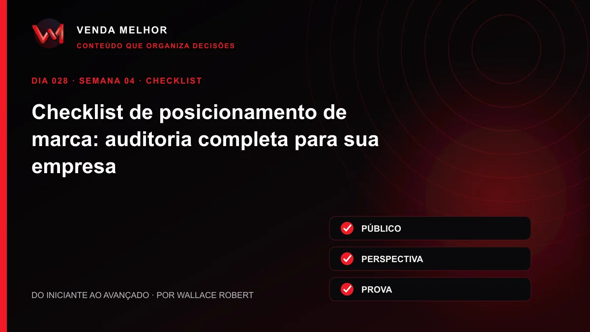 Diagrama editorial sobre posicionamento de marca: público, perspectiva, prova