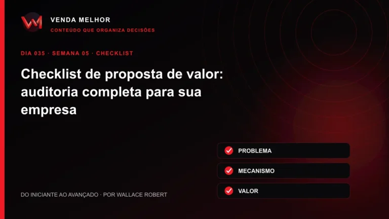 Diagrama editorial sobre proposta de valor: problema, mecanismo, valor