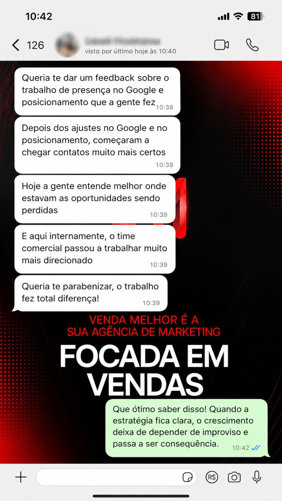 Relato sobre posicionamento no Google e contatos mais qualificados