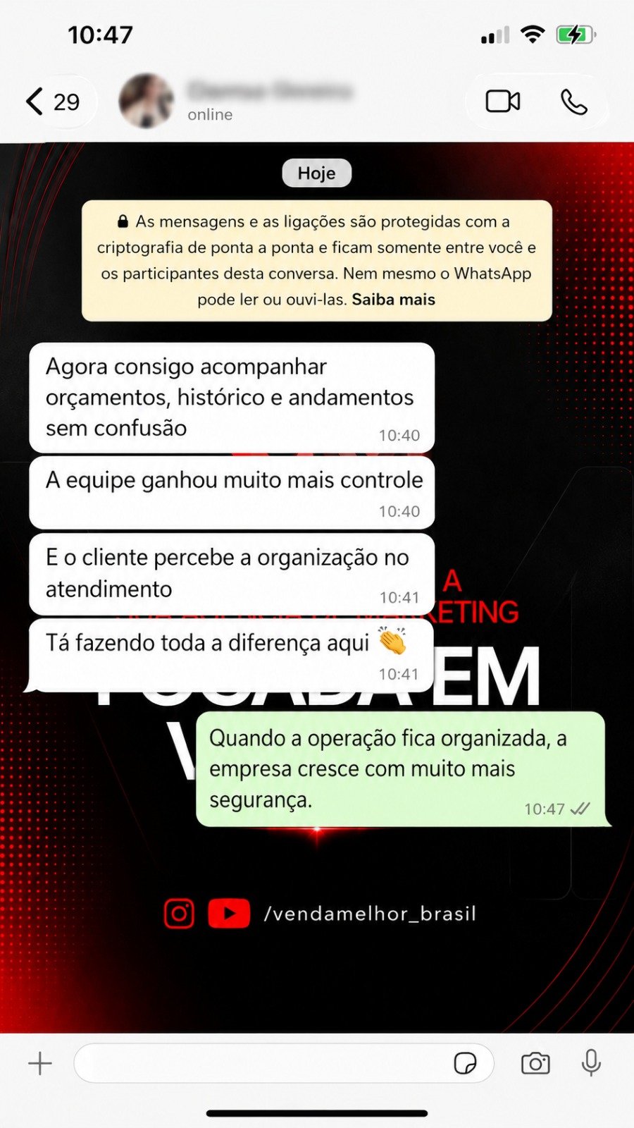 Relato sobre controle de orçamentos, histórico e andamento